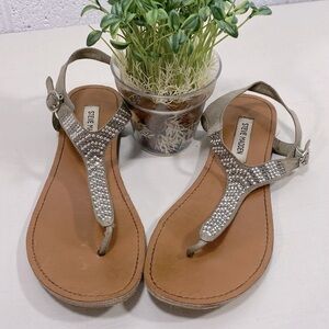 Steve Madden grey studded sandals​​​​​​​​​​​​​​​​